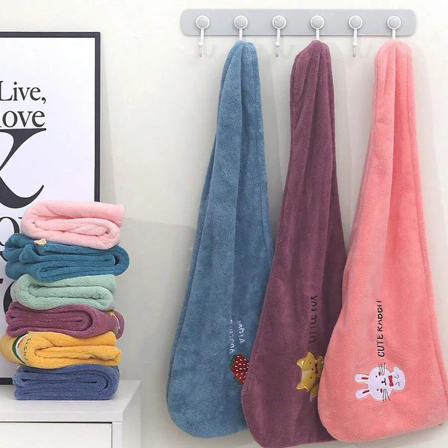 Toalla Turbante de Secado Rápido para el Cabello – Microfibra Gruesa y Súper Absorbente | Antideslizante, Suave y Ligera